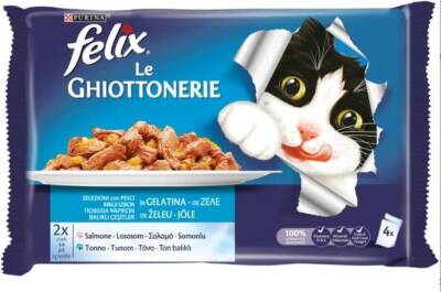 Felix Somon Ve Ton Balıklı Kedi Konservesi 4 Lü - 1