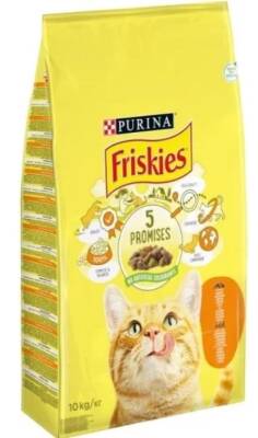 Friskies Etli Tavuklu Ve Sebzeli Yetişkin Kedi Maması 10 Kg - 1