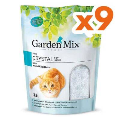 Gardenmıx Kristal Kedi Kumu 3.8 Lt. X 9 adet - 1