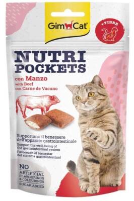 Gimcat Nutripockets Malt İçerikli Biftekli Kedi Ödülü 60 gr - 1