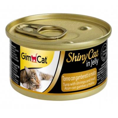 Gimcat Shinycat Jelly Tuna Balıklı Ve Karidesli Malt Özlü Konserve Yetişkin Kedi Maması 70 G - 1