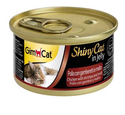 GimCat Shinycat Konserve Kedi Maması - Tavuk Karides Malt 70gr - 1