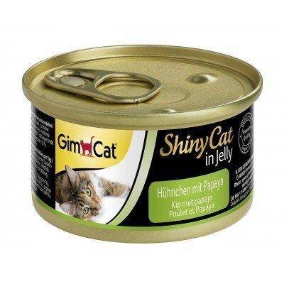 GimCat Shinycat Konserve Kedi Maması -Tavuklu Papayalı 70gr - 1