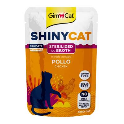 Gimcat Shinycat Pouch Tavuklu Kısırlaştırılmış Kediler İçin Yetişkin Kedi Çorbası 70 Gr - 1