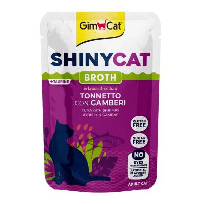 Gimcat Shinycat Pouch Ton Balığı Ve Karidesli Yetişkin Kedi Çorbası 70 Gr - 1