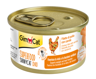 GimCat Shinycat SF Fileto Konserve Kedi Maması - Tavuklu Havuçlu 70gr - 1