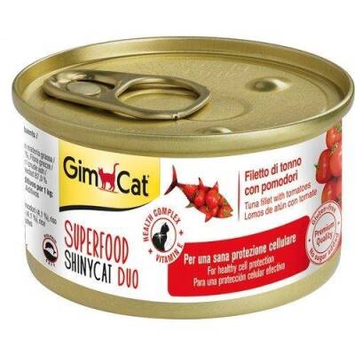 GimCat Shinycat SF Fileto Konserve Kedi Maması - Tuna Balıklı Domatesli 70gr - 1