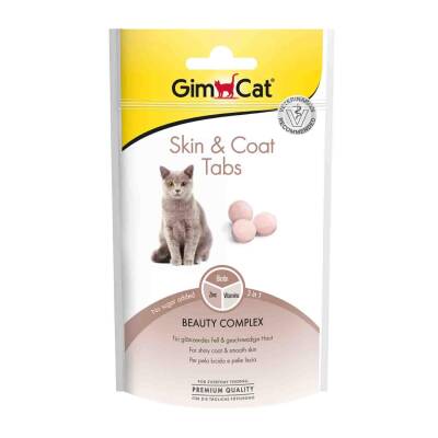 Gimcat Skin & Coat Tabs Deri&tüy Sağlığı Kedi Ödül Tableti 40 gr - 1