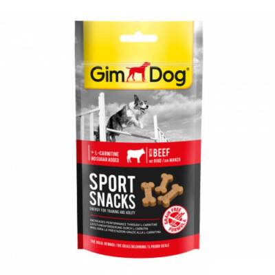 GimDog Sportsnacks Beef Sığır etli Köpek Eğitim Ödül Tableti 60gr - 1