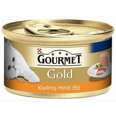 Gourmet Gold Kiyilmiş Hindi Etli Yetişkin Kedi Konservesi 85 Gr - 1