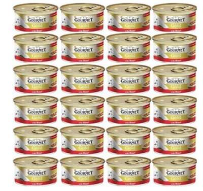 Gourmet Gold Kıyılmış Sığır Etli Konserve Yetişkin Kedi Maması 24 x 85 G - 1