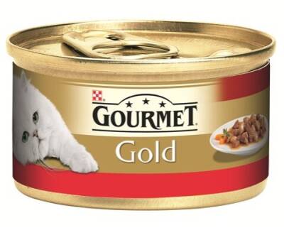 Gourmet Gold Parça Sığır Etli Soslu Konserve Yetişkin Kedi Maması 85 Gr - 1