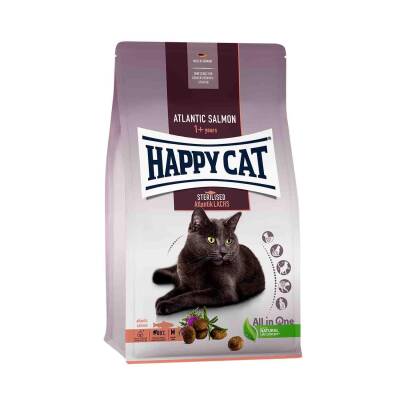 Happy Cat Atlantik Lachs Somonlu Kısırlaştırılmış Yetişkin Kedi Maması 10 KG - 1