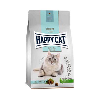 Happy Cat Skin Coat Hassas Deri Tüy Yapısına Sahip Yetişkin kedi Maması 4 Kg - 1