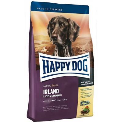 Happy Dog Irland Somonlu ve Tavşanlı Yetişkin Hassas Köpek Maması 12.5 KG - 1