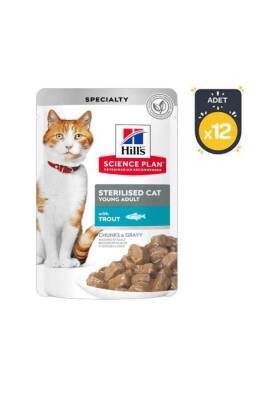 Hill's Chunks & Gravy Alabalıklı Kısırlaştırılmış Kedi Konservesi 85 Gr - 1