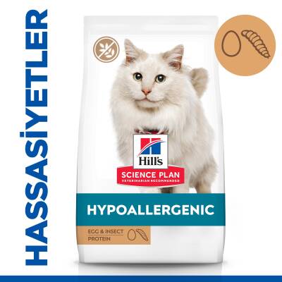 Hill's SCIENCE PLAN Hipoalerjenik Yumurta ve Böcek Proteinli Kedi Maması 7 kg - 1