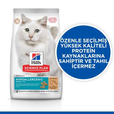 Hill's SCIENCE PLAN Hipoalerjenik Yumurta ve Böcek Proteinli Kedi Maması 7 kg - 2