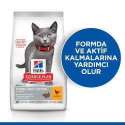 Hill's SCIENCE PLAN Kısırlaştırılmış Tavuklu Yavru Kedi Maması 1,5 kg - 2