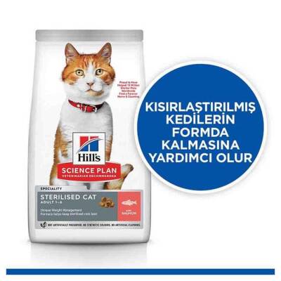 Hill's SCIENCE PLAN Kısırlaştırılmış Yetişkin Somonlu Kedi Maması 13+2kg - 4