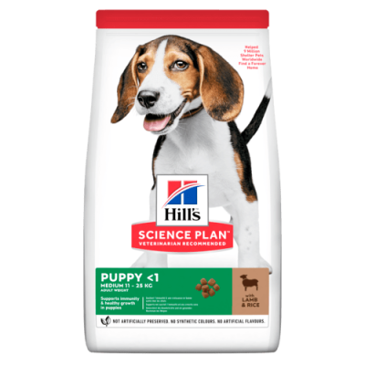 Hills Science Plan Puppy Lamb&Rice Orta Irk Kuzu Etli Pirinçli Yavru Köpek Maması 12 Kg - 1