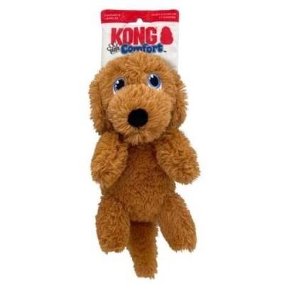 Kong Comfort Pups Goldie Köpek Şeklinde Peluş Köpek oyuncağı M - 1