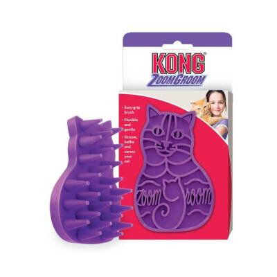 Kong Kedi Tarağı ZoomGroom Mor 11cm - 1