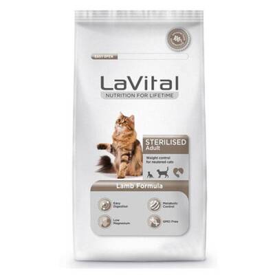 La Vital Sterilesed Kuzu Etli Kısırlaştırılmış Yetişkin Kedi Maması 12 KG - 1