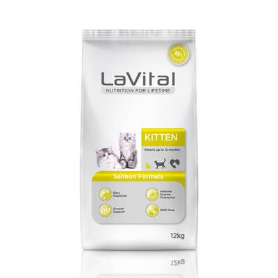 Lavital Kitten Somon Balıklı Yavru Kuru Kedi Maması 12kg - 1