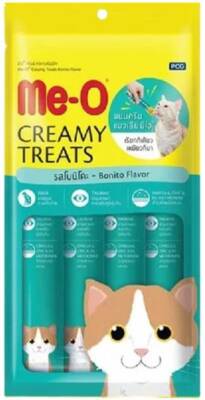 Meo Creamy Kurutulmuş Füme Ton Balığı Sindirim Düzenleyici ve Deri Bakımı İçerikli Kedi Ödülü 4x15gr - 1