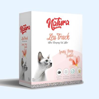 Natura Less Track Bahar Kokulu Topaklaşan Kedi Kumu 10 Lt - 1