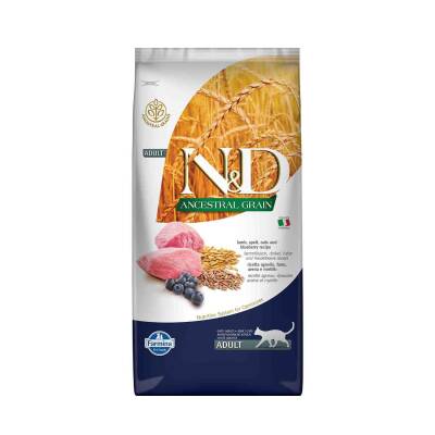 N&D Düşük Tahıllı Kuzu Etli Yaban Mersinli Kedi Maması 10 Kg - 1