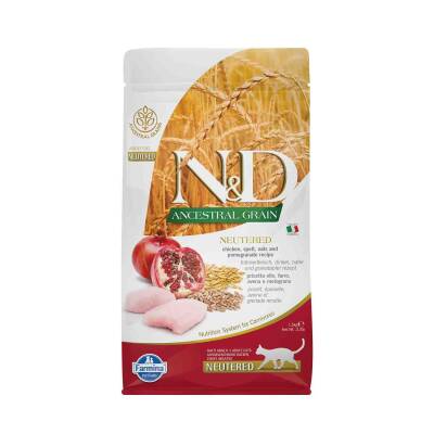 N&D Düşük Tahıllı Tavuklu Narlı Kısırlaştırılmış Kedi Maması 1.5 Kg - 1