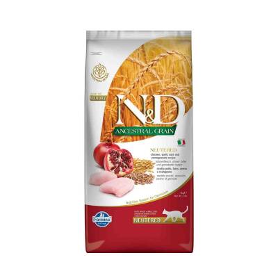 N&D Düşük Tahıllı Tavuklu Narlı Kısırlaştırılmış Kedi Maması 5 Kg - 1