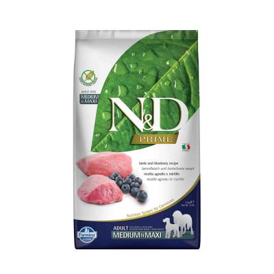 N&D Kuzu Etli Yaban Mersinli Tahılsız Orta Ve Büyük Irk Yetişkin Köpek Maması 2.5 Kg - 1