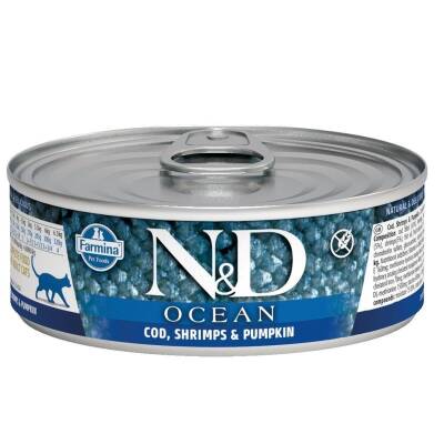 N&D Ocean M.Balığı & Karides &Balkabağı Yavru Kedi 80 Gr - 1