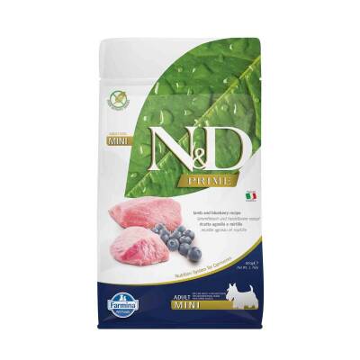 N&D Prime Tahılsız Kuzu Etli Yabanmersinli Yetişkin Köpek Maması 800gr - 1