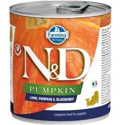 N&D Pumpkin Balkabaklı Tahılsız Kuzu Etli Ve Yaban Mersinli Yavru Köpek Konservesi 285 Gr - 2