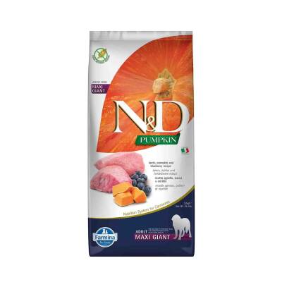 N&D Pumpkin Kuzu ve Yabanmersinli Giant Maxi Yetişkin Köpek Maması 12 Kg - 1