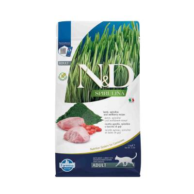 N&D Spirulina Tavkiyeli Kuzulu Yetişkin Kedi Maması 1,5kg - 1