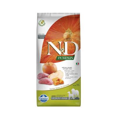 N&D Tahılsız Balkabaklı Yaban Domuzlu Medium Maxi Köpek Maması 12 Kg - 1