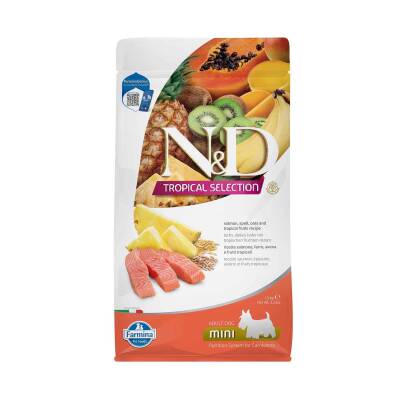 N&D Tropical Selection Düşük Tahıllı Somonlu ve Tropikal Meyveli Küçük Irk Yetişkin Köpek Maması 1,5kg - 1