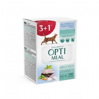 Optimeal Morina Balıklı Sebzeli Yetişkin Kedi Yaş Maması 85 Gr 4 Al 3 Öde - 1