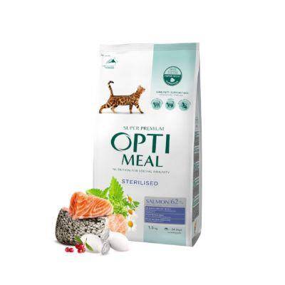 Optimeal Somonlu Kısırlaştırılmış Yetişkin Kedi Maması 1.5 Kg - 1