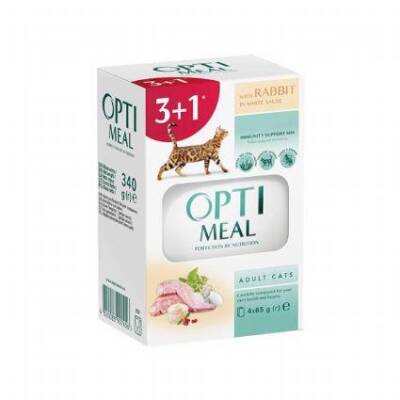 Optimeal Tavşanlı Yetişkin Kedi Yaş Maması 85 Gr 4 Al 3 Öde - 1