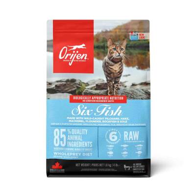 Orijen Cat Six Fish Tahılsız 6 Balıklı Yetişkin Kedi Maması 1.8 Kg - 1