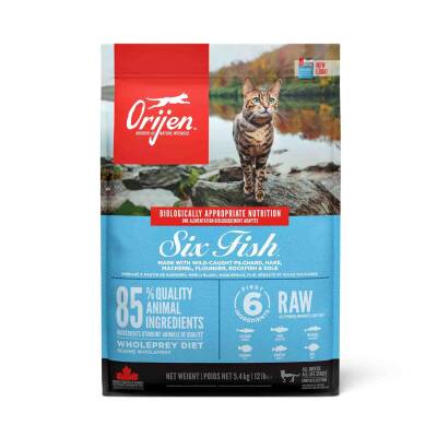 Orijen Cat Six Fish Tahılsız 6 Balıklı Yetişkin Kedi Maması 5.4 Kg - 1