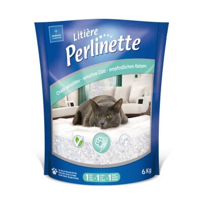 Perlinette Yetişkin ve Hassas Kediler için Silika Kristal Kedi Kumu 14.8 Lt - 1