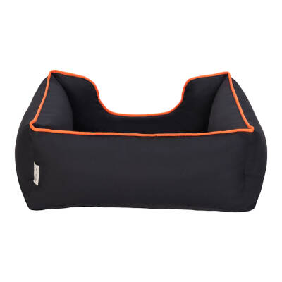 Pet Comfort Alpha Kedi ve Köpek Yatağı Siyah w Turuncu Biye S 60x50cm - 3