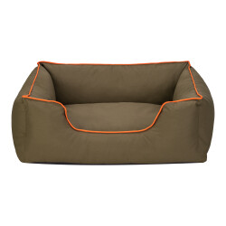 Pet Comfort Alpha Köpek Yatağı Haki w Turuncu Biye M 80x65cm - 1